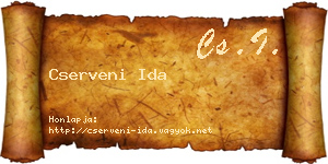 Cserveni Ida névjegykártya