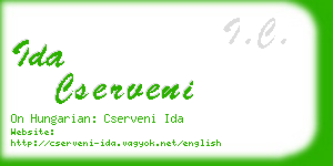 ida cserveni business card